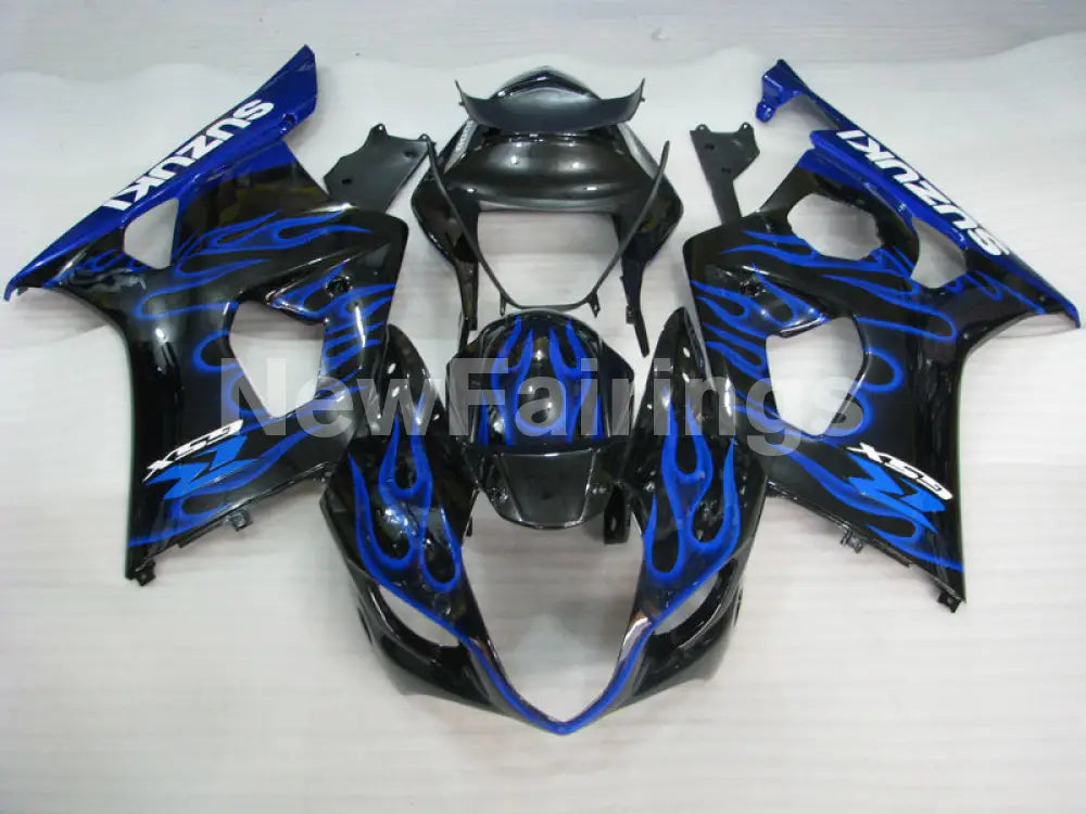 Black and Blue Flame - GSX - R1000 03 - 04 Fairing Kit
