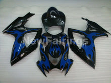 Laden Sie das Bild in den Galerie-Viewer, Black and Blue Flame - GSX-R600 06-07 Fairing Kit -