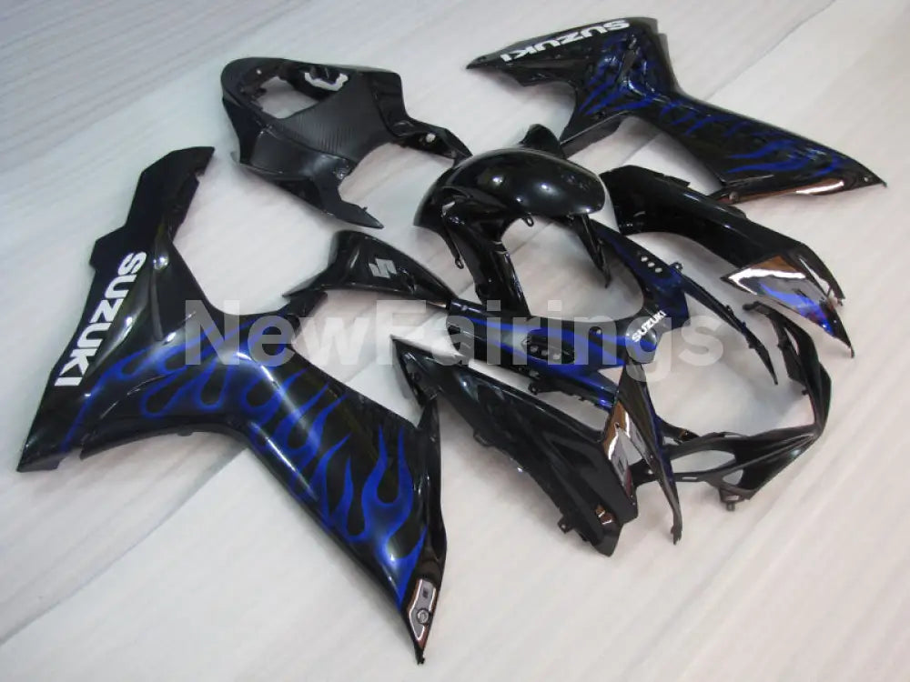Black and Blue Flame - GSX-R600 11-24 Fairing Kit