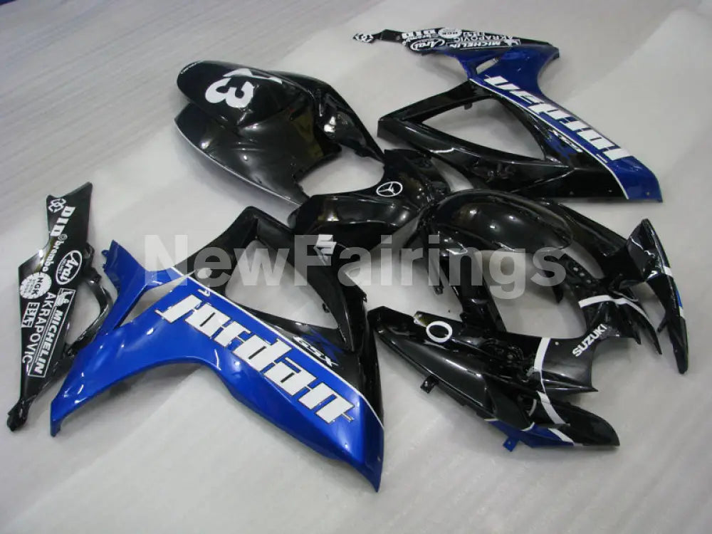 Black and Blue Jordan - GSX-R600 06-07 Fairing Kit -