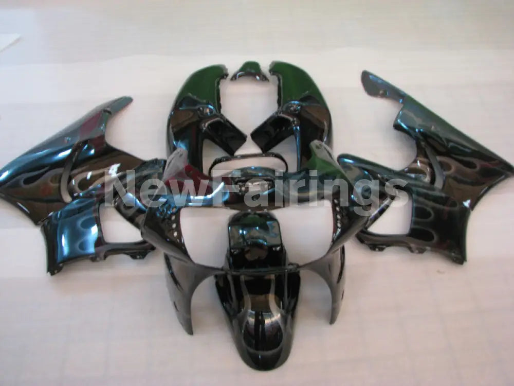 Black and Grey Flame - CBR 919 RR 98-99 Fairing Kit -