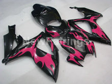 Laden Sie das Bild in den Galerie-Viewer, Black and Pink Flame - GSX-R750 06-07 Fairing Kit Vehicles
