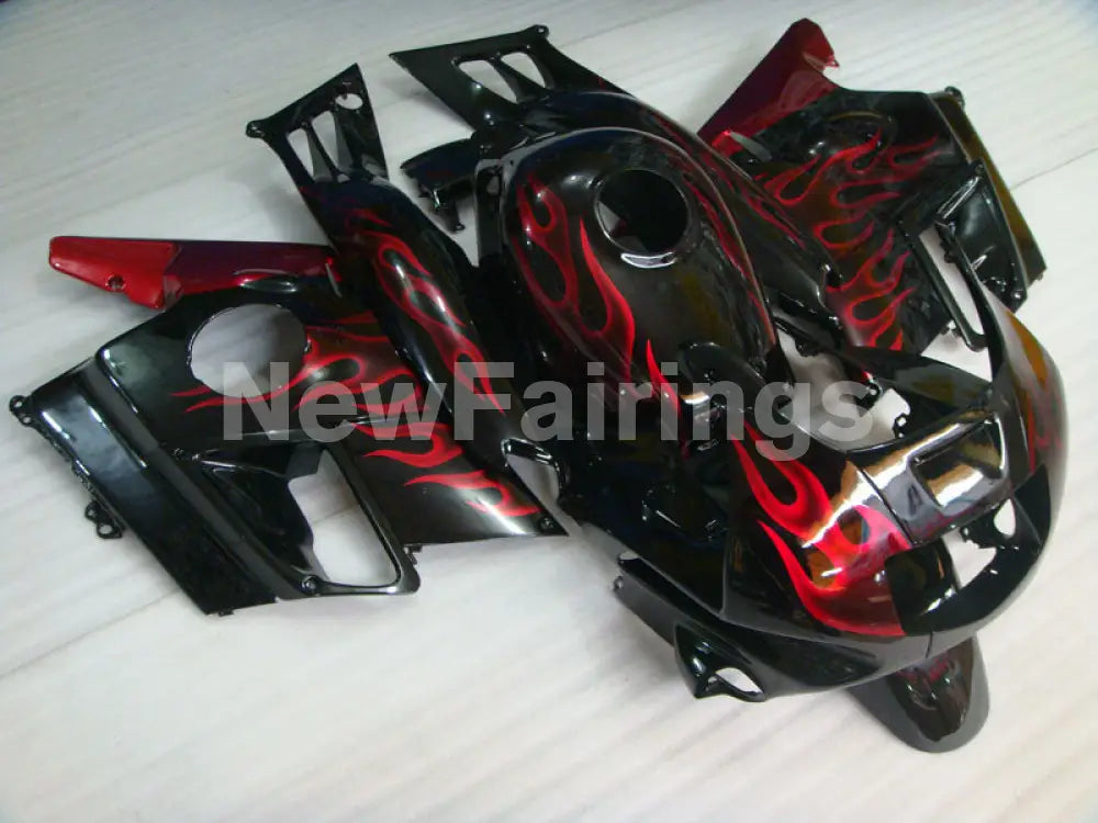 Black and Red Flame - CBR600 F2 91-94 Fairing Kit - Vehicles