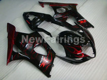 Laden Sie das Bild in den Galerie-Viewer, Black and Red Flame - GSX - R1000 03 - 04 Fairing Kit