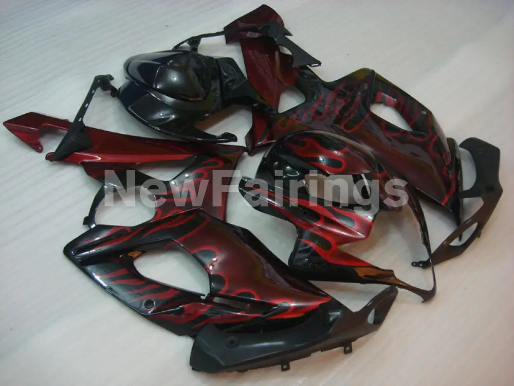 Black and Red Flame - GSX - R1000 05 - 06 Fairing Kit