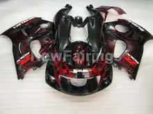 Laden Sie das Bild in den Galerie-Viewer, Black and Red Flame - GSX-R600 96-00 Fairing Kit - Vehicles