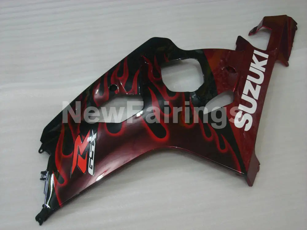 Black and Red Flame - GSX-R750 04-05 Fairing Kit Vehicles &