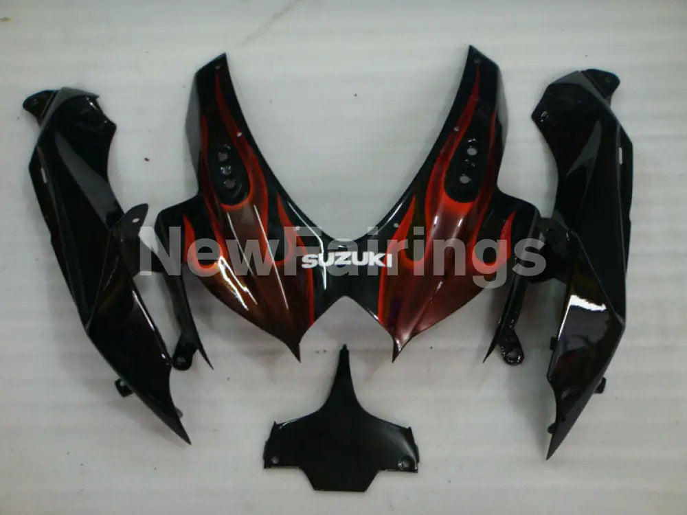 Black and Red Flame - GSX-R750 08-10 Fairing Kit Vehicles &