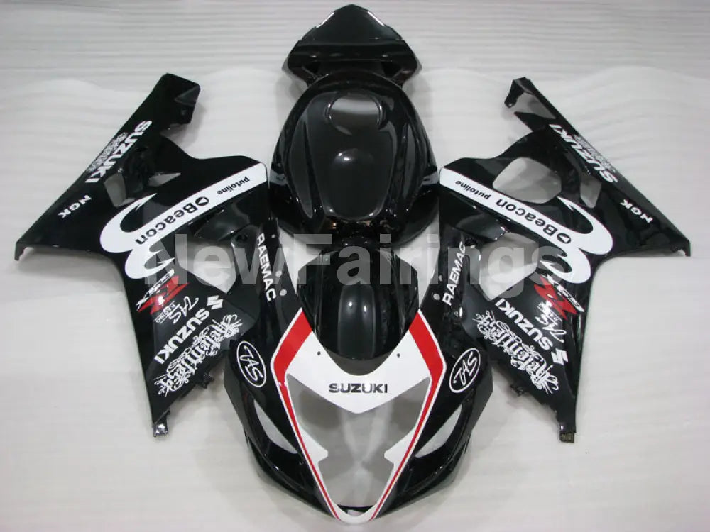 Black and White Beacon - GSX-R600 04-05 Fairing Kit -