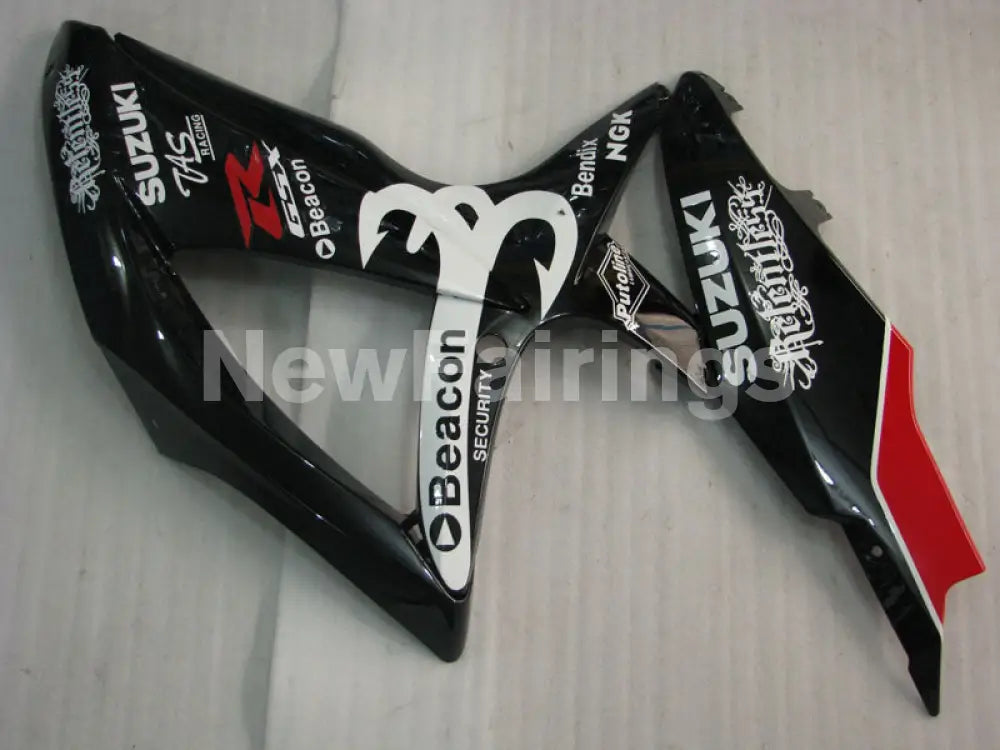 Black and White Beacon - GSX-R600 08-10 Fairing Kit