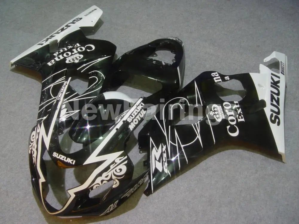 Black and White Corona - GSX-R750 04-05 Fairing Kit