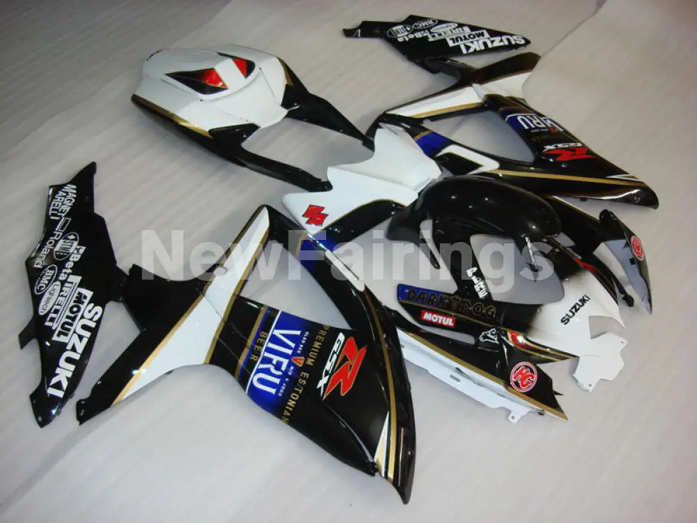 Black and White Dark Dog - GSX-R750 08-10 Fairing Kit