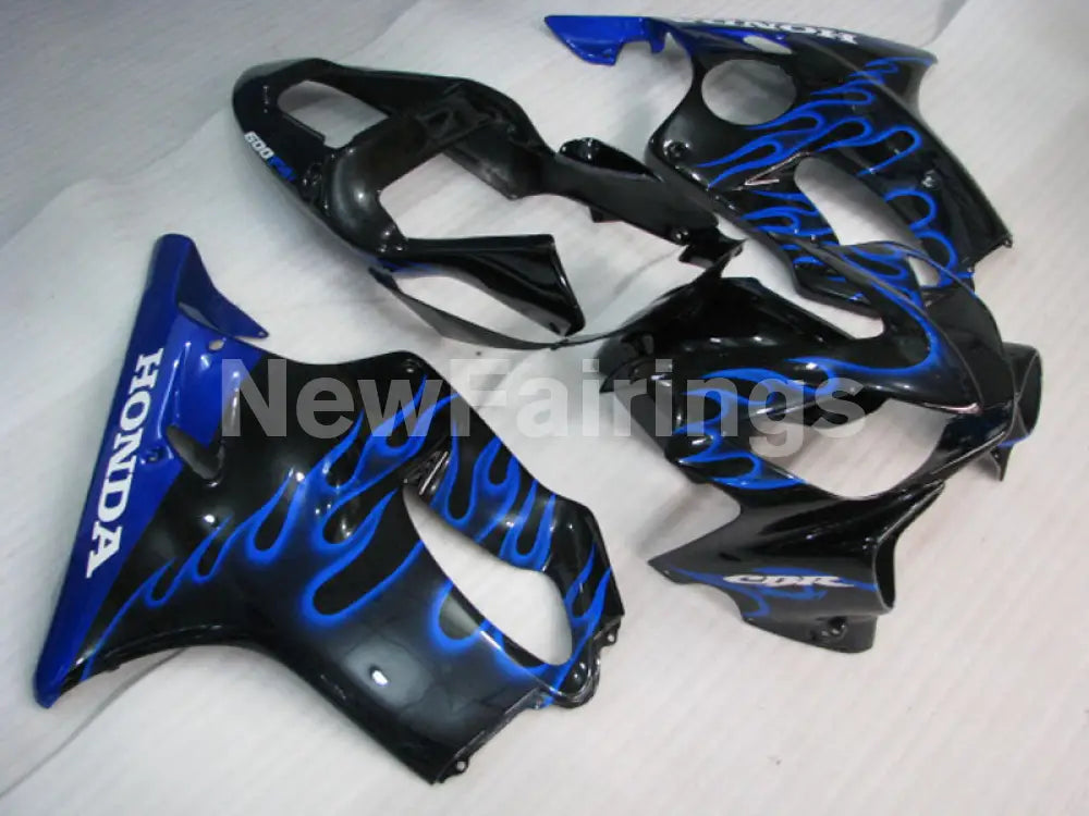 Black and Blue Flame - CBR600 F4i 01-03 Fairing Kit -