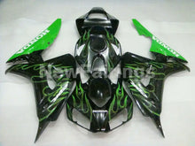 Laden Sie das Bild in den Galerie-Viewer, Black and Green Flame - CBR1000RR 06-07 Fairing Kit -