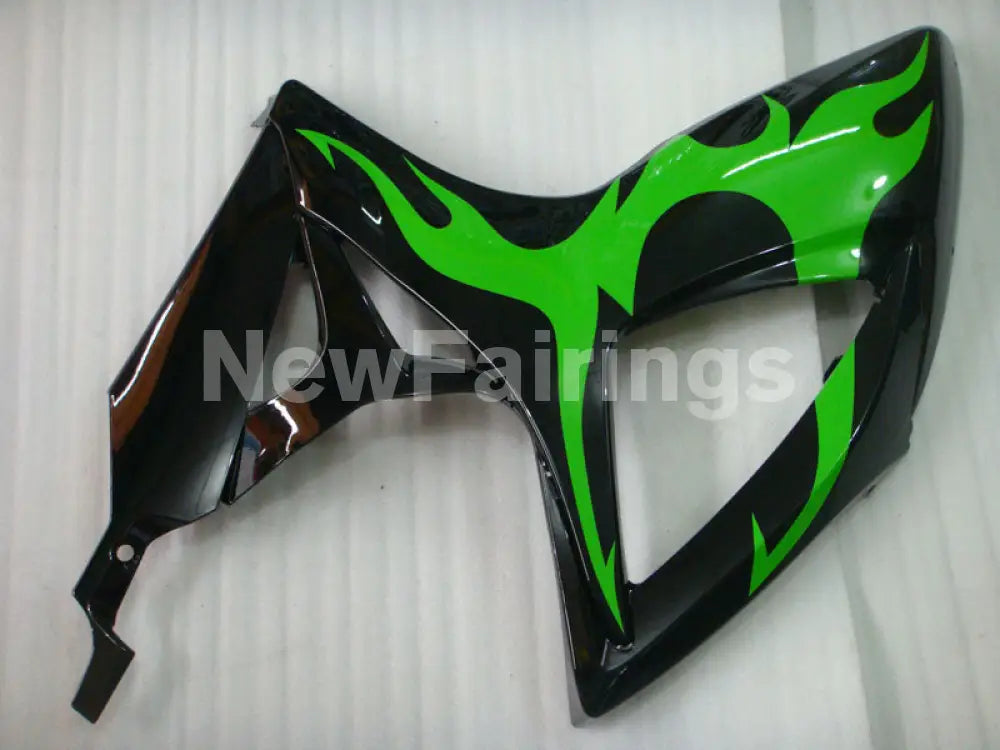 Black and Green Flame - GSX-R600 06-07 Fairing Kit -