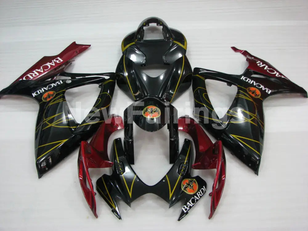 Black and Red BACARDI - GSX-R600 06-07 Fairing Kit -