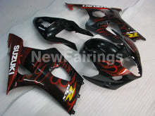 Laden Sie das Bild in den Galerie-Viewer, Black Red Flame - GSX - R1000 03 - 04 Fairing Kit Vehicles