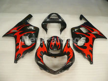 Laden Sie das Bild in den Galerie-Viewer, Black and Red Flame - GSX-R600 01-03 Fairing Kit - Vehicles