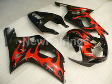 Laden Sie das Bild in den Galerie-Viewer, Black and Red Flame - GSX-R600 01-03 Fairing Kit - Vehicles