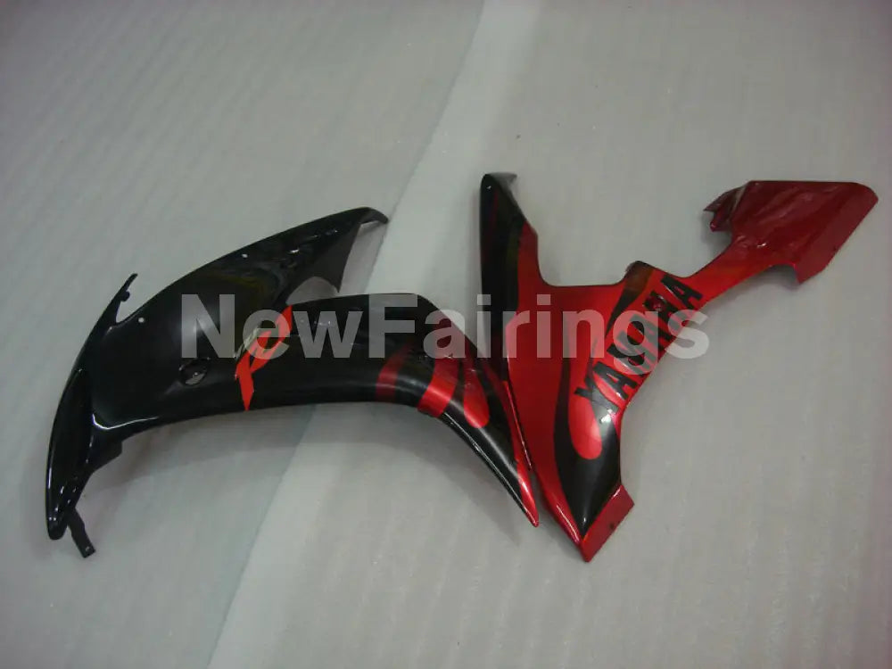 Black and Red Flame - YZF-R1 04-06 Fairing Kit - Vehicles &