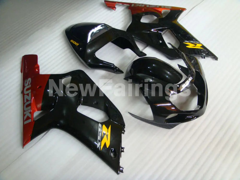 Black Wine Red Factory Style - GSX-R600 01-03 Fairing Kit -