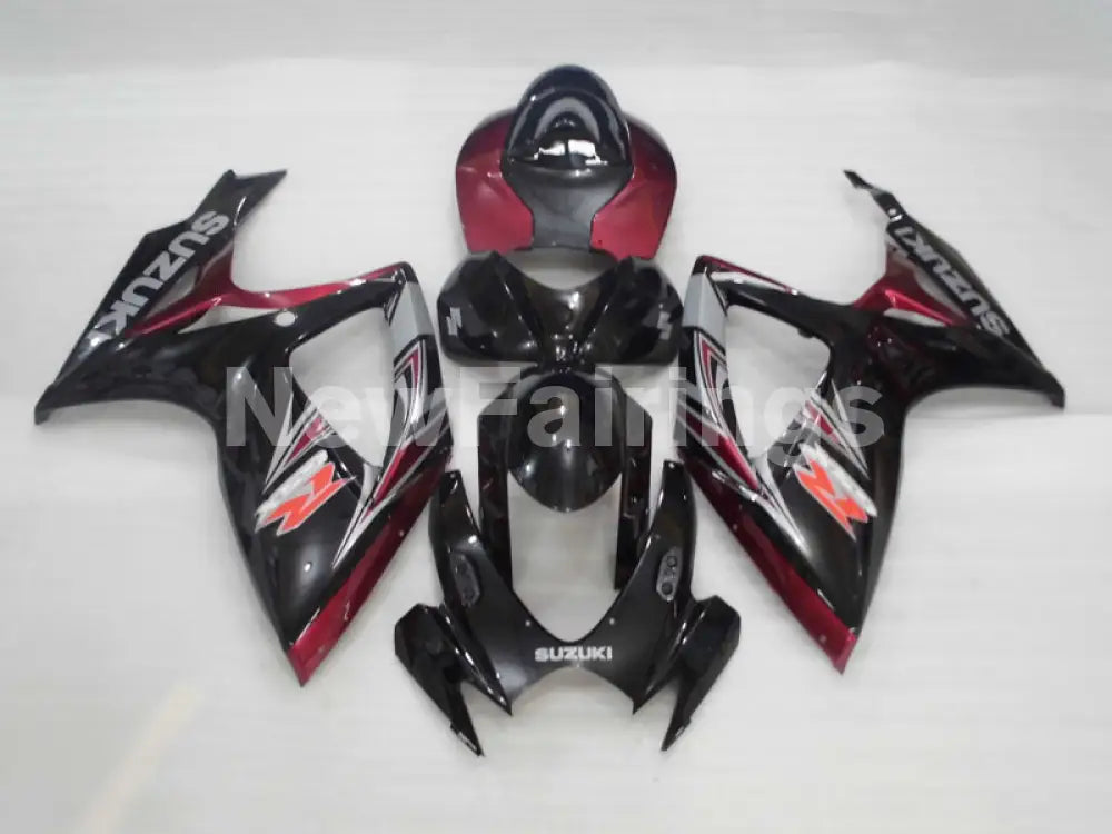 Black and Wine Red Factory Style - GSX-R750 06-07 Fairing