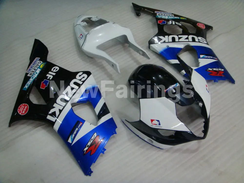 Blue and Black White MOTOREX - GSX - R1000 03 - 04 Fairing