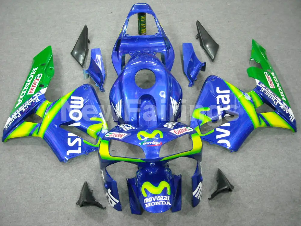 Blue and Green Movistar - CBR600RR 03-04 Fairing Kit -