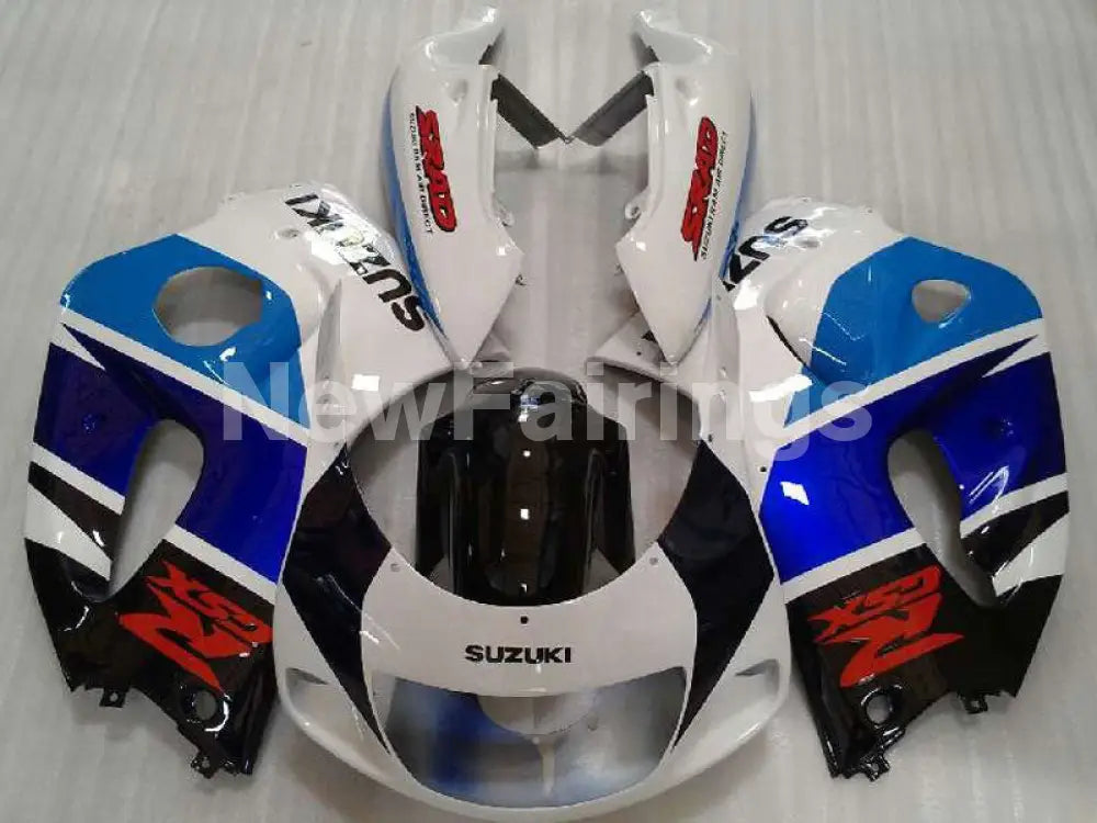 Blue and White Black Factory Style - GSX-R600 96-00 Fairing