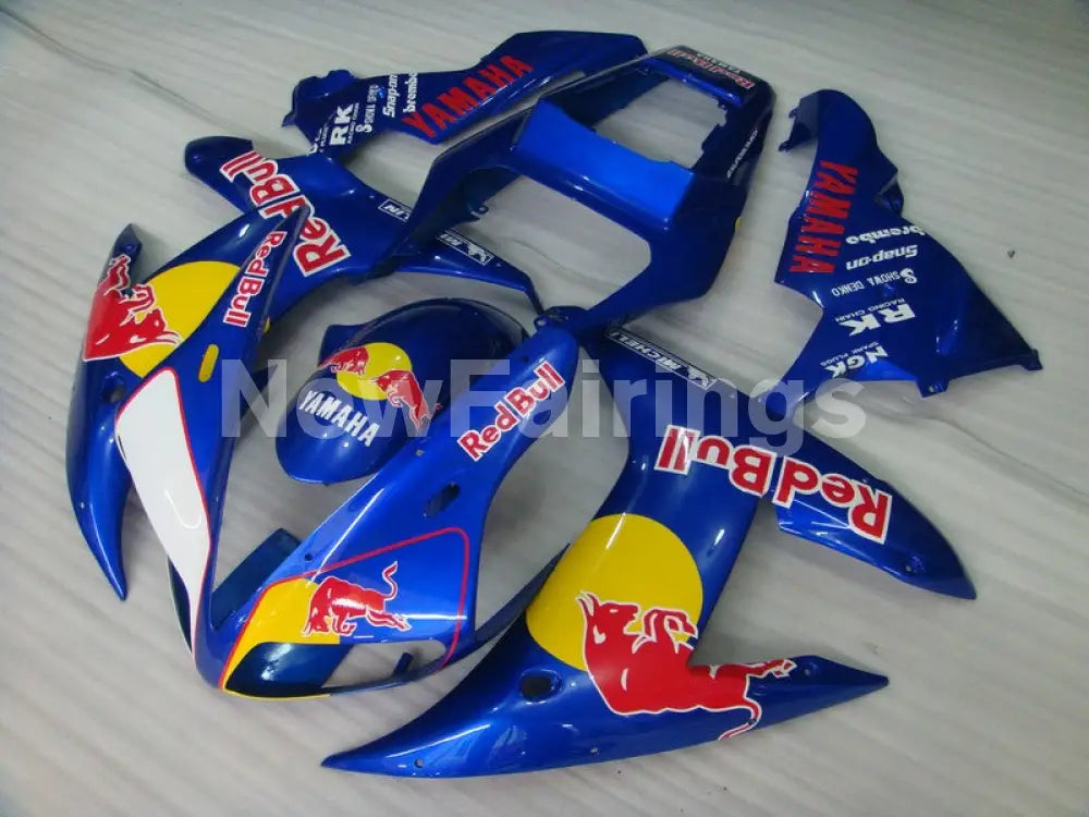 Blue and Yellow Red Bull - YZF-R1 02-03 Fairing Kit