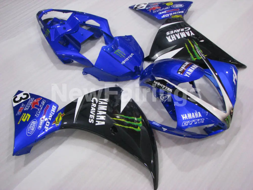 Blue Black Monster - YZF-R1 12-14 Fairing Kit - Vehicles &