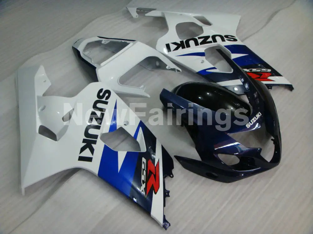 Blue and Black White Factory Style - GSX-R600 04-05 Fairing