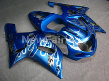 Laden Sie das Bild in den Galerie-Viewer, Blue and Silver Flame - GSX-R600 01-03 Fairing Kit -