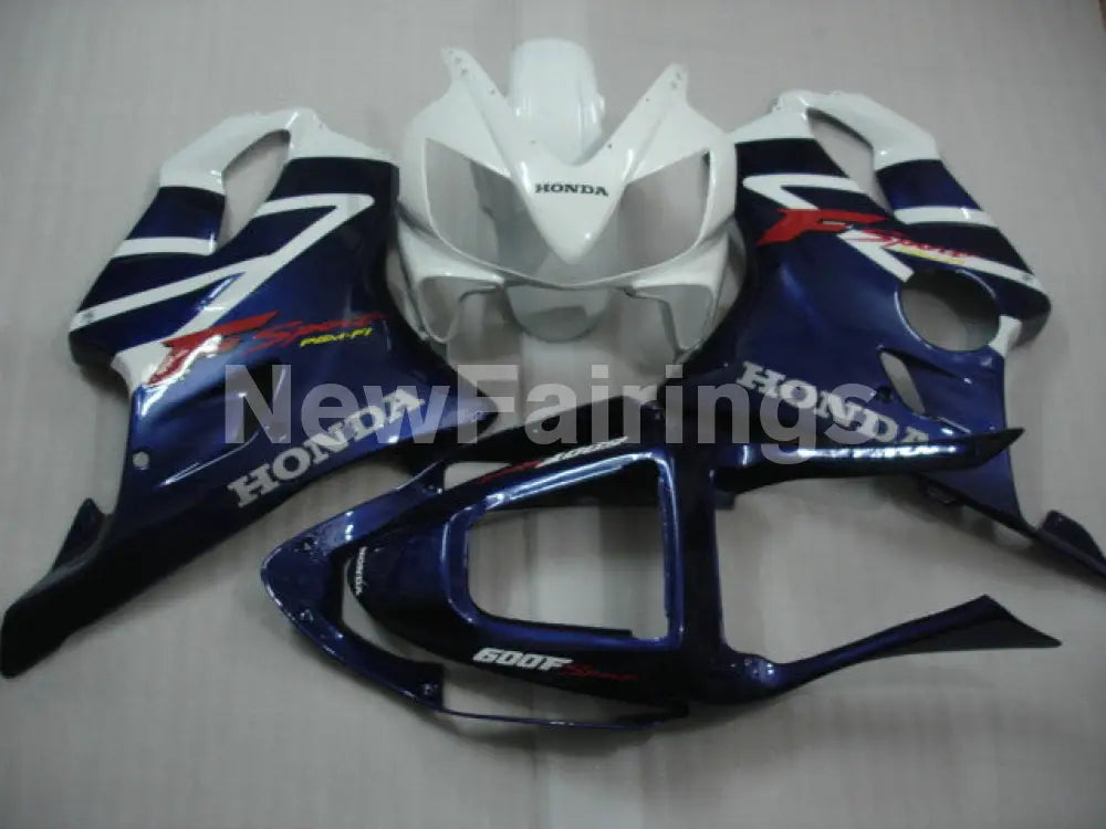 Blue and White Factory Style - CBR600 F4i 01-03 Fairing Kit