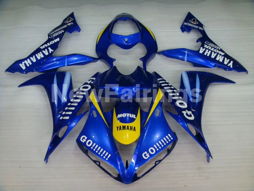 Blue and Yellow GO - YZF-R1 04-06 Fairing Kit - Vehicles &