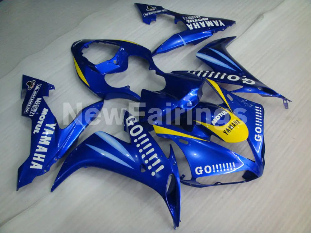 Blue and Yellow GO - YZF-R1 04-06 Fairing Kit - Vehicles &