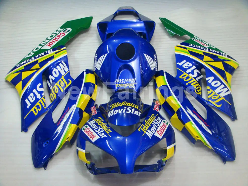 Blue and Yellow Movistar - CBR1000RR 04-05 Fairing Kit -