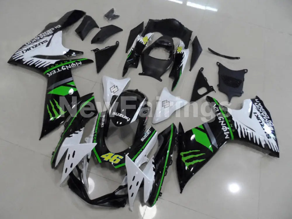 Green and Black White Monster - GSX-R750 11-24 Fairing Kit