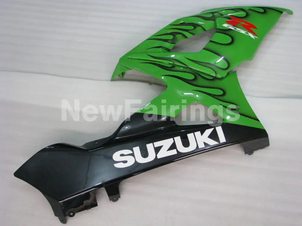 Green and Black Flame - GSX - R1000 05 - 06 Fairing Kit