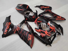 Laden Sie das Bild in den Galerie-Viewer, Matte Black and Orange Corona - GSX-R600 08-10 Fairing Kit