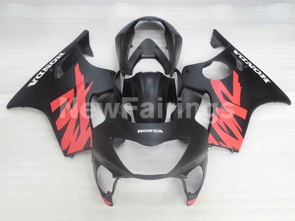 Matte Black and Red Factory Style - CBR600 F4 99-00 Fairing