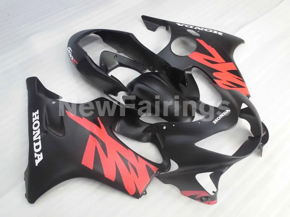 Matte Black and Red Factory Style - CBR600 F4 99-00 Fairing