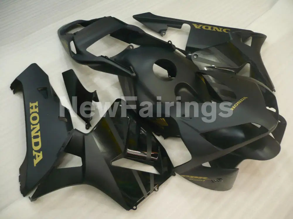 Matte Black with gold decals Factory Style - CBR600RR 03-04