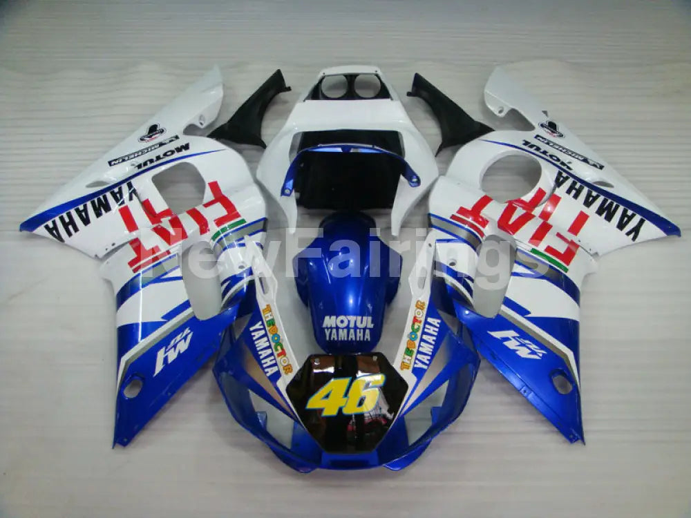 Number 46 Blue and White FIAT - YZF-R6 98-02 Fairing Kit Vehicles & Parts > Vehicle Parts & Accessories > Motor Vehicle