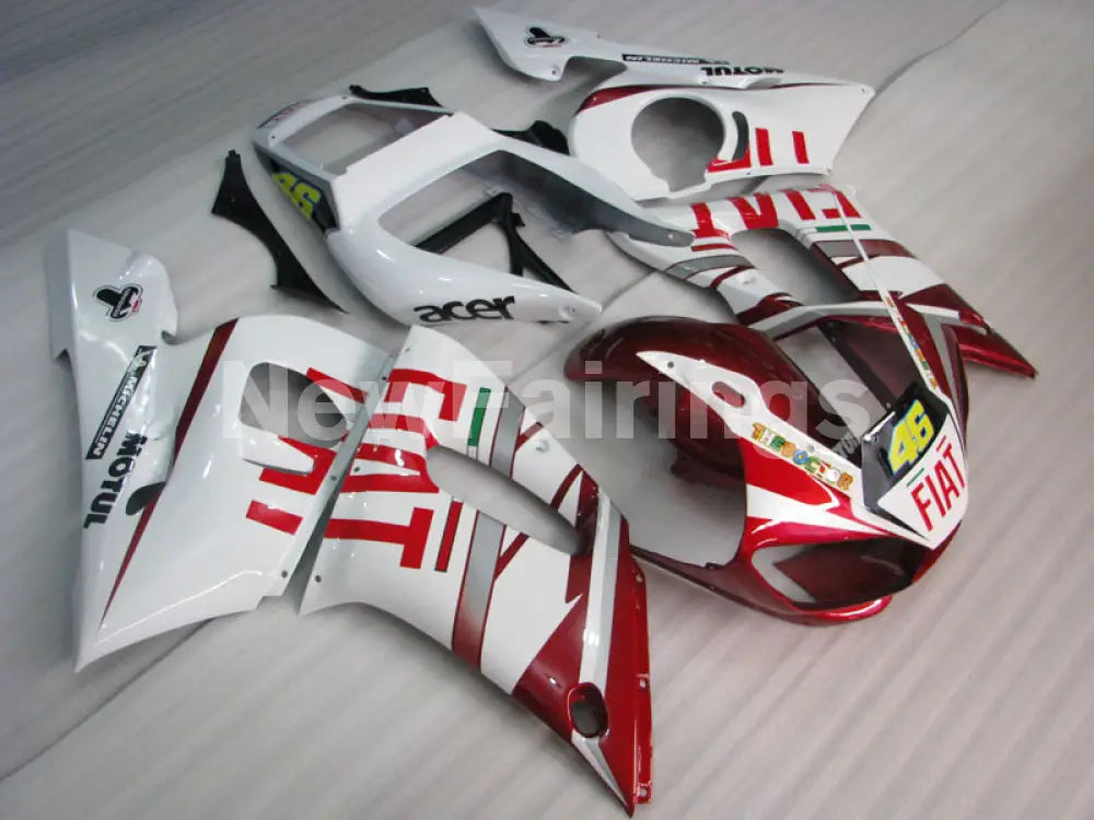 Number 46 White and Red FIAT - YZF-R6 98-02 Fairing Kit Vehicles & Parts > Vehicle Parts & Accessories > Motor Vehicle