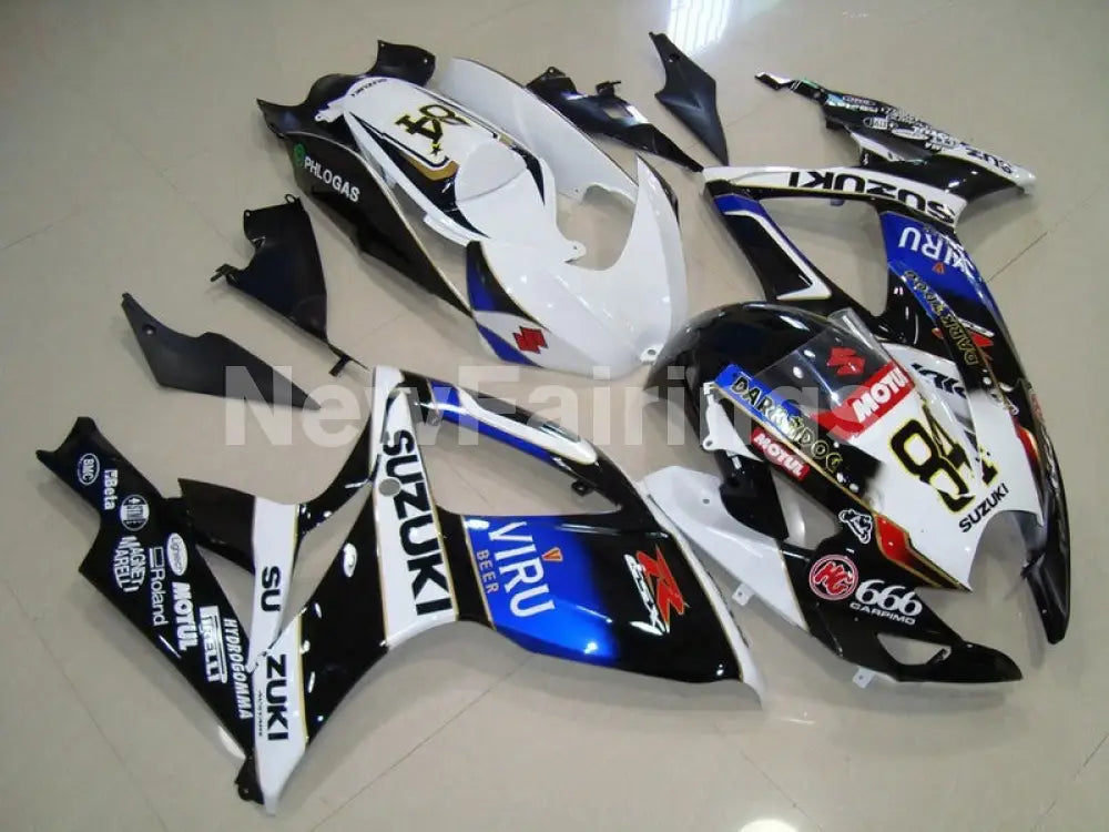 Number 84 White and Blue Black Dark Dog - GSX-R750 06-07