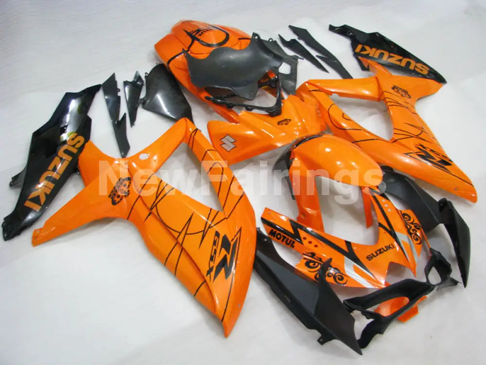 Orange and Black Corona - GSX-R600 08-10 Fairing Kit