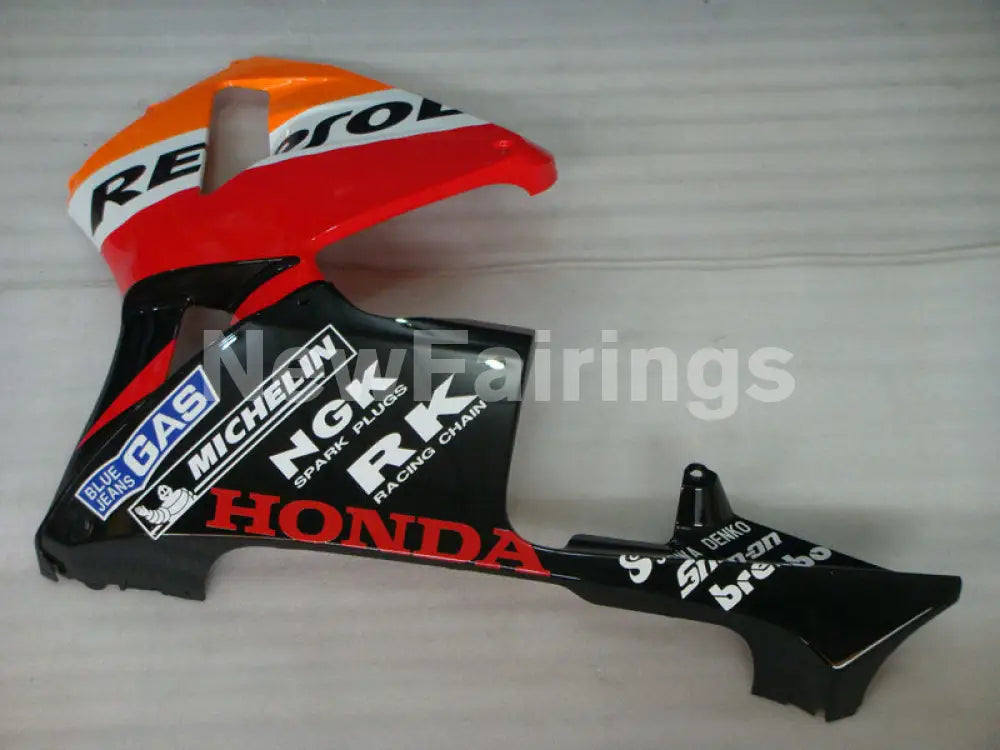 Orange and Black Red Repsol - CBR600RR 03-04 Fairing Kit -