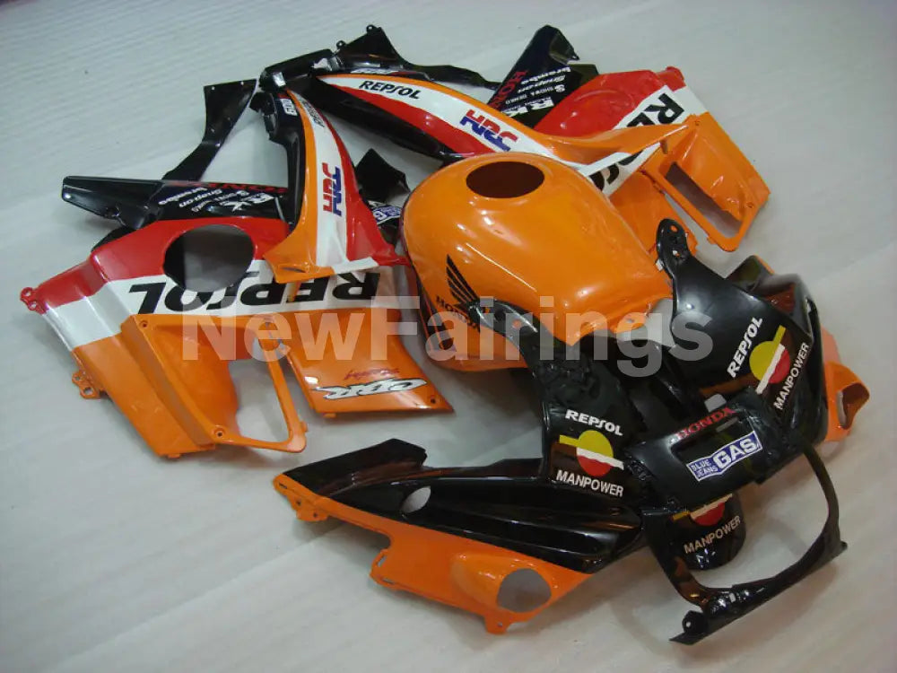 Orange Red and Black Repsol - CBR600 F2 91-94 Fairing Kit -