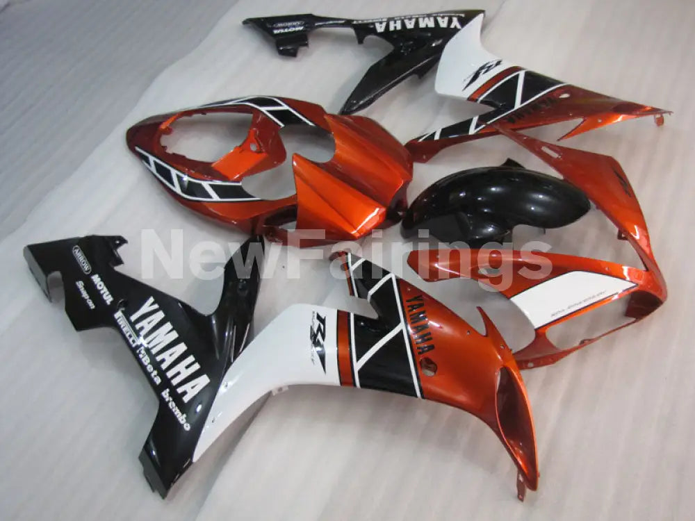 Orange White Black Factory Style - YZF-R1 04-06 Fairing Kit